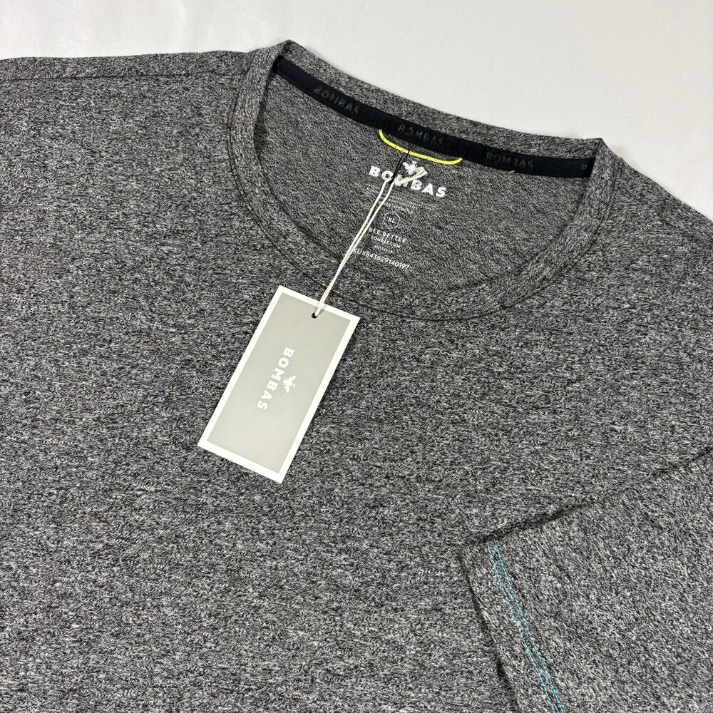 NEW Bombas Heather Gray 50/50 Bee Better T-Shirt Mens XL Crewneck Short Sleeve